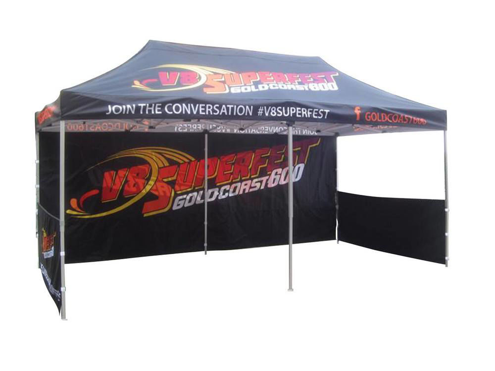 Picture of 20' Custom Standard Tent - Full Back Wall & 2 Half Sides