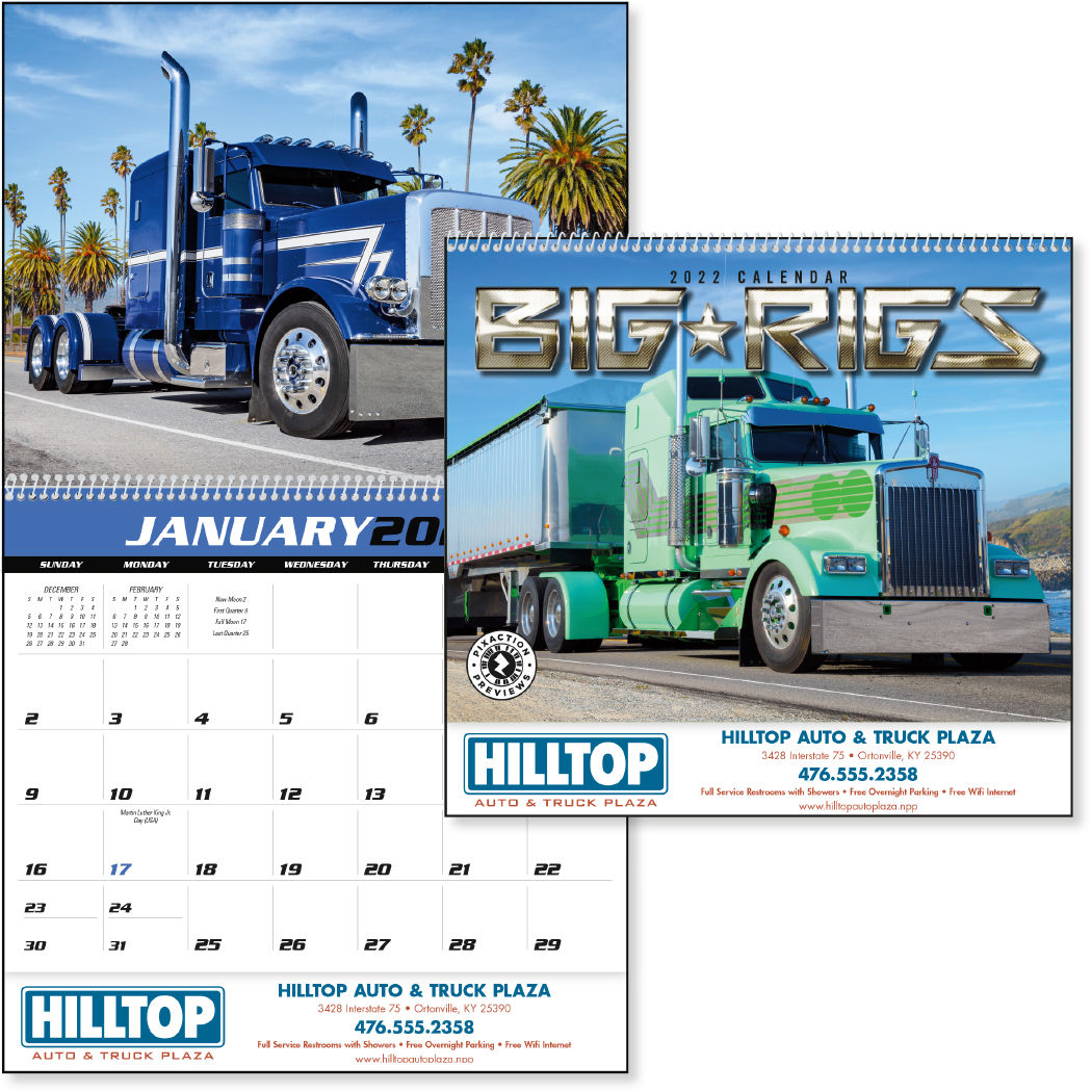 Promotion Pros Big Rigs 2022 Calendar