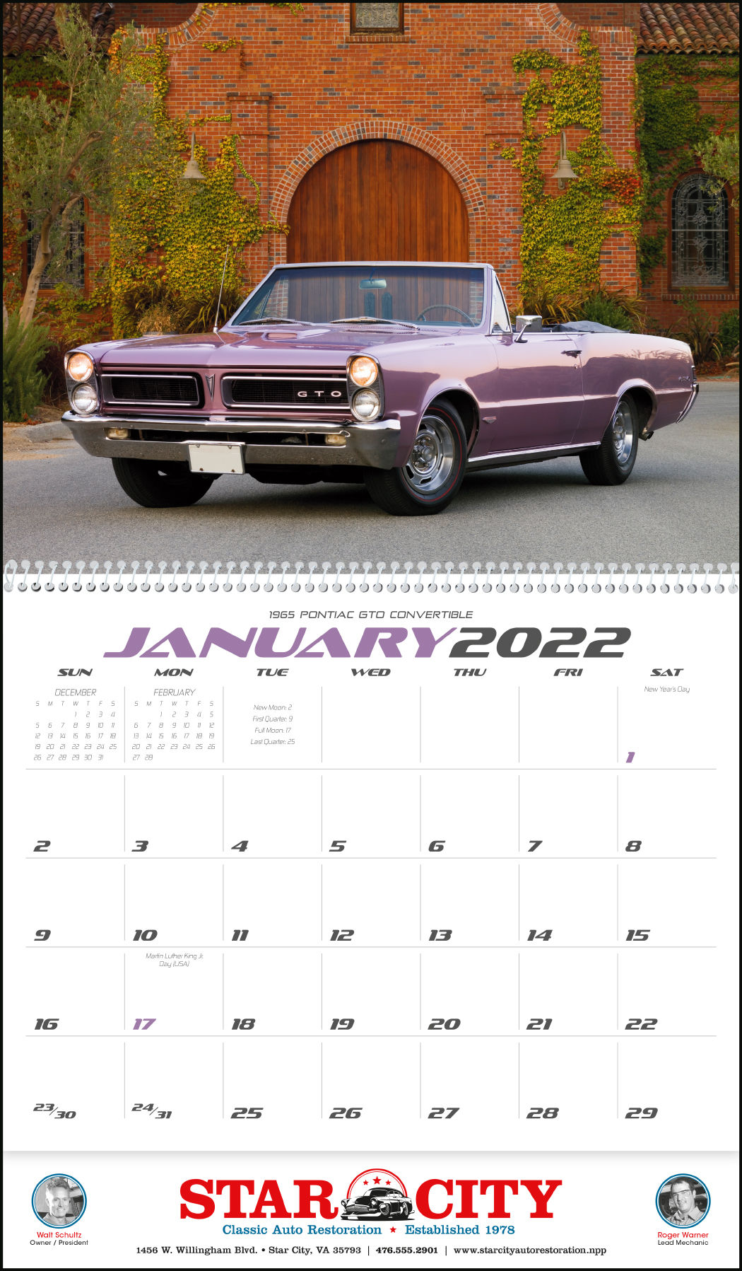 Promotion Pros Classic Cars 2023 Calendar