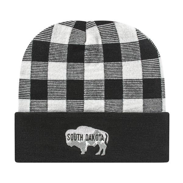 Picture of Plaid Knit Cap with Cuff