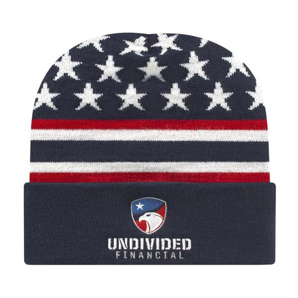 Picture of Flag Knit Cap with Cuff
